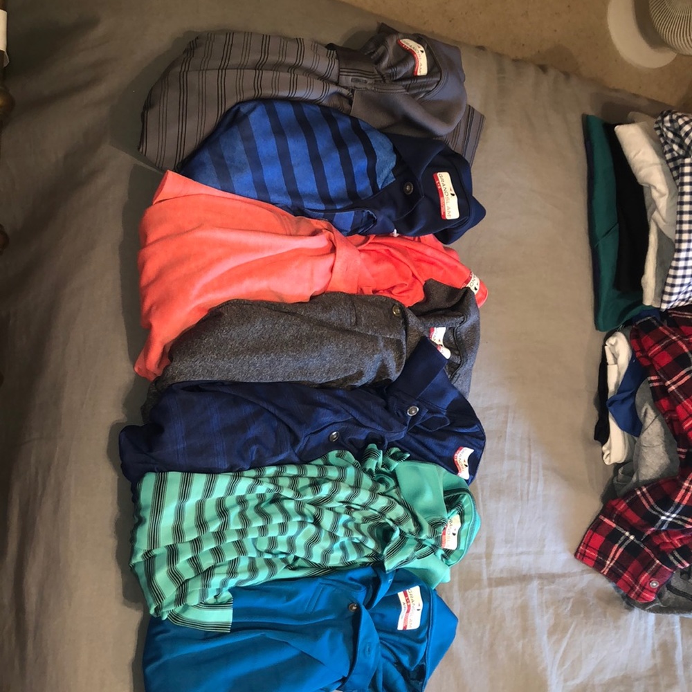 (7)  Grand Slam Golf Polo Shirt Bundle Men’s Large